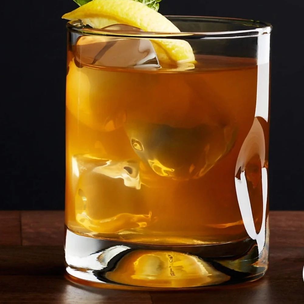 Crate & Barrel Impressions Double Old Fashioned Glass